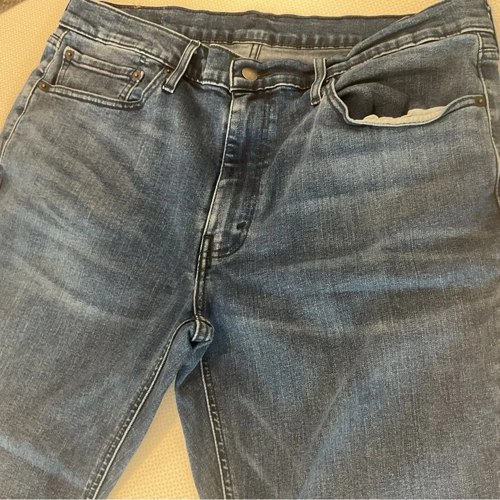 Levis 541 Jeans Mens 36x30 Blue Whiskered Athletic Fit Tapered Denim Mid Rise